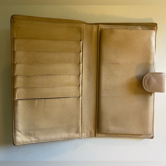 Chanel Timeless CC Continental Kisslock Flap Wallet Tan Caviar Leather Vintage - Picture 4 of 15